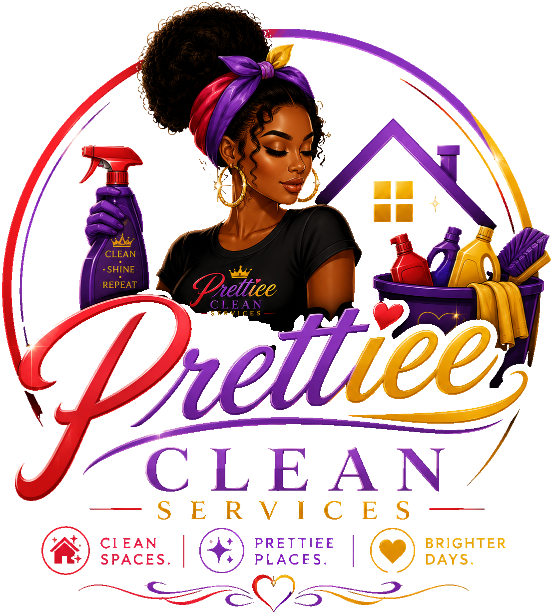 Prettiee Clean Services logo